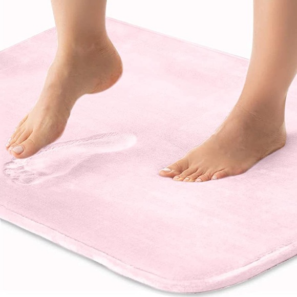 Gorilla Grip Memory Foam Bath Rug-Pink - Picture 1 of 3